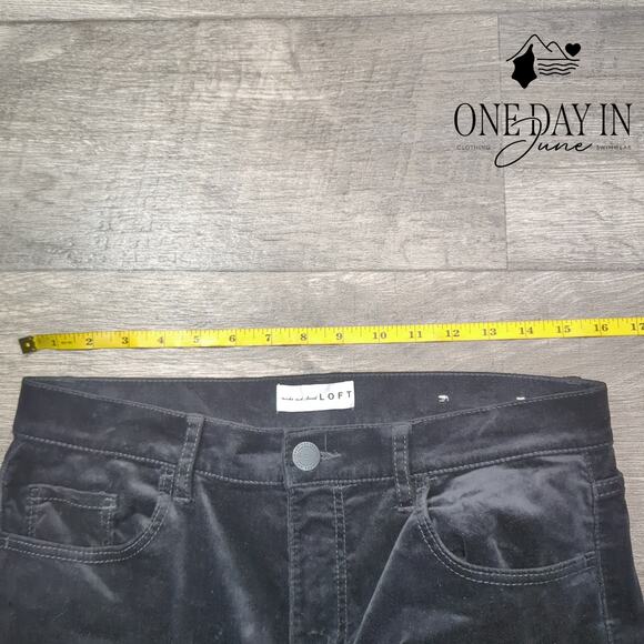 Loft High Waist Velour Pants Size 6 - Picture 3 of 6